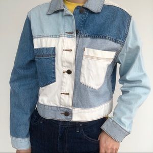 BDG Multi-color Cropped Jean Jacket
